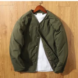 Afashion Retro Unisex Cotton Jacket Button up V-Neck Workwear Layering Style Casual Loose Fit Polyester Fiber Spring Summer A