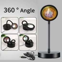 1pc LED Sunset Light, Sunset Light Projector Atmosphere Light, Bedroom LED Night Light Projector, Room Atmosphere Light Office