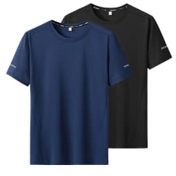 2pcs T-shirt for Men Plus Size 6XL/7XL Sport Quick Dry T-shirt Round Neck Big Size Short Sleeve Oversize Fitness Running T Shirt
