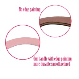 Tanqu Edge Painting Silver Metal D Buckle Mini Oblong Leather Handle for O Bag Mini O Chic Handbag