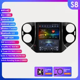 Hizpo 9.7 inch 2 Din Android Auto Radio For VW Volkswagen Tiguan 1NF 2007-2016 CarPlay Car Multimedia GPS 2 Din Stereo GPS Navi BT