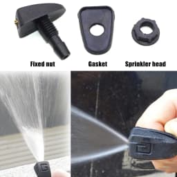 2 Pcs/Set Car Universal Front Windshield Wiper Nozzle Jet Sprayer Kits Sprinkler Water Fan Spout Cover Washer Outlet Adjustment