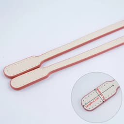 New 1 Pair Hand Sewn Stitched Genuine Leather Bag Straps Handles Replacements Cowhide Hand-Stitched Handmade Underarm Strap