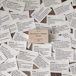 100Pcs Vintage Dictionary Library Series Word Label Craft Paper Memo Pad Junk Journal Diary Album Scrapbooking Material Paper