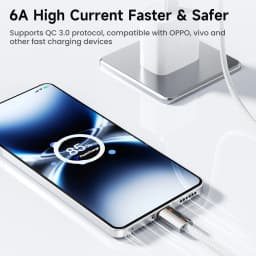 Toocki 120W USB Type C Cable for OPPO Supervooc 2.0 Vivo Super FlashCharge Data Cord Fast Type C Cable for iPhone Xiaomi Samsung