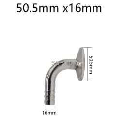 SAP 19/25/32/38/51mm SS304 Sanitary Hose Barb Pipe Fitting 1.5/2" Tri Clamp 90 Degree Elbow Hose Adaptor Clamp Hose Barb Fitting