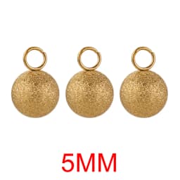 20pcs Lot 4/5/6mm Round Stainless Steel Beads Solid Ball Charms DIY Gold Plated Earrings Bracelet Jewelry Making Materials Craft