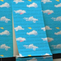 70cm*2m 3D Soft Foam Brick Wallpaper Sticker Roll DIY Self Adhesive Living Room Home Kitchen Bathroom Decorative Wall Paper