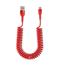 Spiral Stretchable USB C Data Cable 5A Fast Charging Cord for Xiaomi Samsung Huawei Type C Scalable Spring Coiled Charge Wire