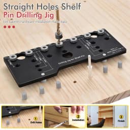 Cabinet Adjustable Shelf Jig Drill Guide 32mm Hole Spacing 1/4 Inch Dowel Holes Cabinet Hole Drilling Template Woodworking Tool