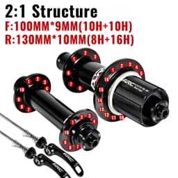 ARC Road Bike Hub Set 4 Pawls 48 Clicks High-Engagement 100/130MM NBK Sealed Bearings 20/24 Holes V-Brake 8-11 Speed Ultralight