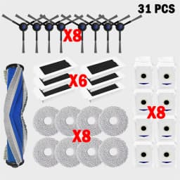 For ECOVACS T30 PRO OMNI / T30 OMNI Robot Vacuum Cleaner Accessories Main Side Brush Mop Cloth Hepa Filter Dust Bag Spare Parts