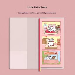 Kinbor Original Undated Weekly Planner, Illustrated Hardcover Journal with Two Pages Per Week, Portable To-Do List Notebook Slim