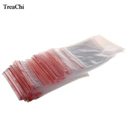 Wholesale 100Pcs 6C Transparent PE Zip Lock Bag Convenience Food Phone Card Gift Packaging Bags DIY Beads Jewelry Storage Bag