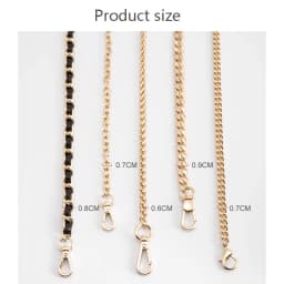 Chain strap Golden Bag Chain Accessories Metal Extension Chains Underarm Crossbody Shoulder Belt Replacement For Women's Bag