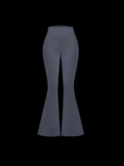 Spring and Summer Solid Color Bell Bottom Pants, Women's Casual High Waisted Taboo Pants, Elastic Waistband