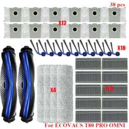 For ECOVACS T80 PRO OMNI / T80 OMNI Robot Vacuum Cleaner Part Main Side Brush Mop Cloth Hepa Filter Dust Bag Parts Accessories