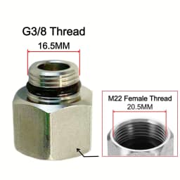 Car Wash Gun & Hose Connecter M22 To G1/4" M14 G3/8" Fitting Thread Male & Female Converter Stainless Steel