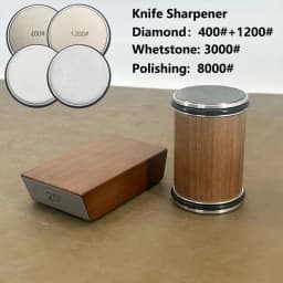 Rolling Knife Sharpener Magnetic Knife Holder Diamond Sharpening Stone Kit with 15 and 20 Degrees Angle Roller Kitchen Accessory