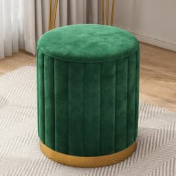 Luxury Vanity Makeup Stool Round Dressing Chair with Storage Upholstered Bench for Bedroom Modern Side Stool Furniture