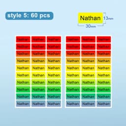 Name Sticker Custom Waterproof Kawaii Decals Personalized First Name Label for Children School Stationery Bottle Tag