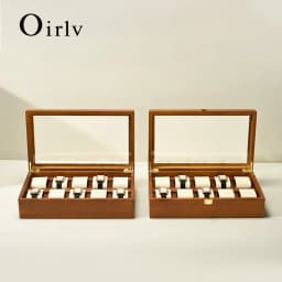 Oirlv 10 Grids Solid Wood Jewelry Organizer Box Watch Holder Storage Case Watch Display Box For Man Women regalos para hombre