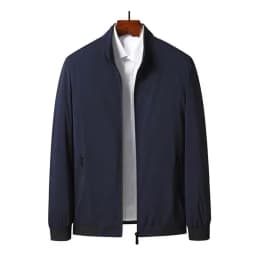 Winter Jacket Coat Men Windproof Jacket Men's Stand Collar Jacket Windproof Long Sleeve Outerwear with Zipper Closure Smart