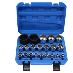 21 Pcs 1/2 Torx Sockets Set Ratchet Wrench Tool 12-point 8-36mm Specification Socket Head Set Car Repair Tool