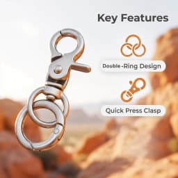 2pcs Metal Spring Key Holder Clips, Quick Release Keychain Hooks for Key Sets, Bag Accessories Men's Keychain