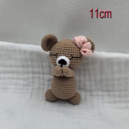 Handmade Kid Room Deco Stuffed Plush Toy Animal Amigurumi Handcrafts Kids Gifts Soft Fox Cow Lamb Birthday Sleeping Dolls