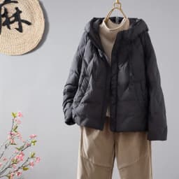 Schinteon Women Light 90% White Duck Down Jacket Casual Loose Autumn Winter Outwear with Hood Korean Style Coat 2026 New