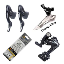 LTWOO R7 2x10 Speed Road Groupset R7 Shifter Lever Rear Derailleurs 11-25/28/32T flywheel X10 Chain with for tiagra 4700 R3000