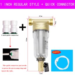 1/2' 3/4' 1' Pre-Filter Stainless Steel Brass Front-Mounted Filter Household Central 40-Micron Water Purification Element