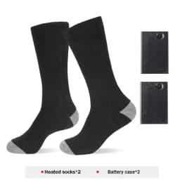 Heated Socks Winter Warm Snowmobile Skiing Heated Socks With Battery Case Outdoor Sport Thermal Heated Foot Warmer Ski Sports