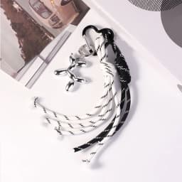 Creative Simple Style Heart-shaped Five-pointed Star Woven Lanyard Keychain Pendant Trendy Bag Charm Accessory