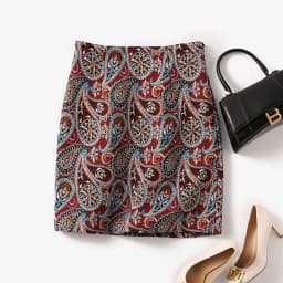 Autumn 2023 High Waist A-line Skirts Light Mature One Step Skirt Ladies Medium Length Retro Wrapped Hip Skirt Jacquard Skirt