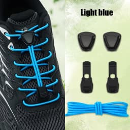 Triangle Lock No-Tie Shoelaces, Elastic Lazy Laces Buckle Set, Durable Replacement Strings for Sneakers & Outdoor Shoes 1 Pair