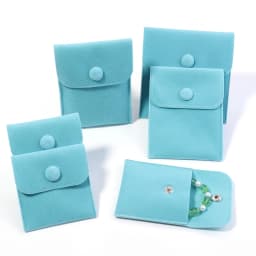 1PC Jewellery Pouch Packaging Bag Soft Velvet Gift Bracelet Necklace Earrings Rings Storage Button Velvet Bag Custom Logo