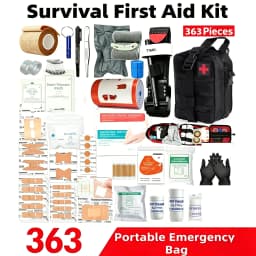 363pcs First Aid Kits Professional IFAK Trauma Bag Supplied Full Set Molle Camping Kit with Tourniquet Items Medical Bag Kits