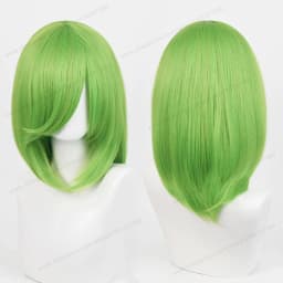 Anime 40cm Medium Basic Synthetic Bang Blond Cosplay Wig Black White Red Pink Green Brown Gold Blue Women Heat Resistant Hair