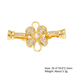 Juya DIY 18K Gold Plated Creative Closure Fasteners Lock Clasps Accessories For Needlework Beads Pearls Jewelry Making Material