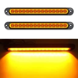 2PCS New 12-24V 15LED Tail Rear Lamp for Trailer Truck Lorry Pickup-Brake/Stop/Turn Lights Light Bar Strip