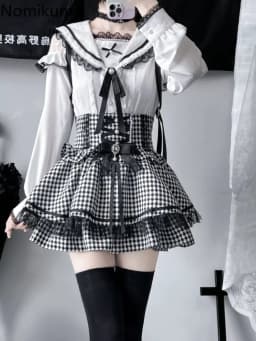 2025 Faldas Mujer De Moda Plaid Skirt for Women Sweet Japanese Jupe High Waist Bow Cute Saia Beading Bandage A-line Mini Skirts