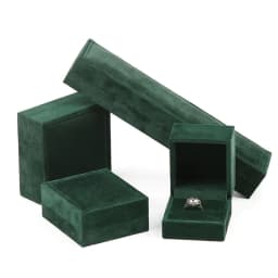 Good Quality Wholesale Velvet Jewellery Packaging Boxes Ring Pendant Necklace Bracelet Jewelry Gift Display Case