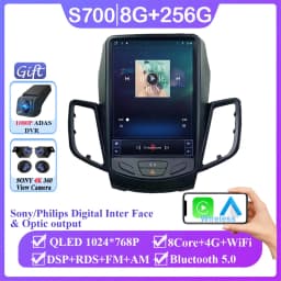 9.7" Android 16 Car Radio Carplay For Ford Fiesta Mk7 2009 2010 2012 2013 2014 2015 2016 Multimedia Player Stereo Screen DVD