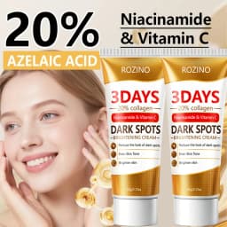 3 Day Pore +Dark Spot Brightening Cream, Containing Collagen, Niacinamide, and Vitamin C, Deeply Moisturizes, Reduces the Appearance of Dark Spots, Tightens Pores, Evens Out and Brightens Skin Tone, Quickly Brightens Skin Tone, Suitable for All Skin Types