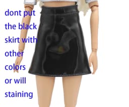 New 30cm 1/6 PU Leather Dress Jacket Set Daily Wear Accessories Clothes for Barbies Doll