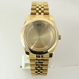 39mm 36mm Round Edge Watch Case Sapphire Crystal Glass For Seiko NH35 NH36 NH38 NH34 Miyota 8215 Movement Presidential Bracelet