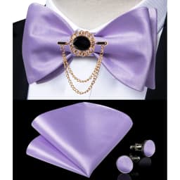Exqusite Men's Self-tie Bowties Wedding Neck Ties For Man Accessories Cufflinks Hanky Brooch Set Red Black Yellow Blue Bowtie