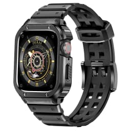 Stainless Steel case+silicone strap For Apple Watch Band 45mm 44mm 44 mm iwatch 4 5 SE 6 Cover bracelet apple watch serie 7 45mm